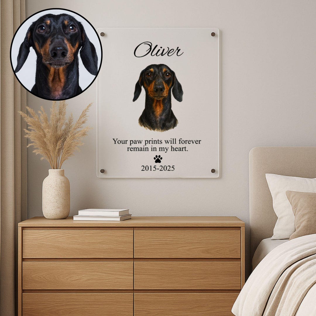 Custom Print Acrylic Pets Photo Dog Cat Wall Art Personalized Dog Art ...