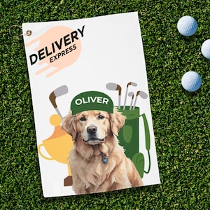 Custom Pet Golf Towel with Photo & Name Custom Cat Golf Towels Personalized Dog or Cat Towel Personalized Dog Golf Towels Pet Gift for Golf