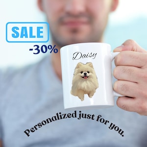 Personalized Pet Photo Mug: Custom Dog or Cat Coffee Cup