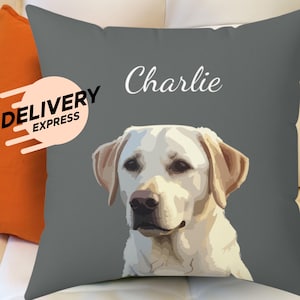 Custom Pet Photo Pillow: Personalized Cat or Dog Portrait Cushion