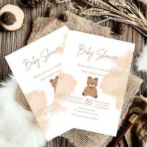 Neutral Baby Shower Invitation, Baby Shower Invitation, Baby Shower Digital Invitation, Digital Baby Shower Invite