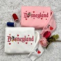Embroidered Custom Couple Mouse And Girlfriend Sweatshirt, Magical Land Valentine Hoodie