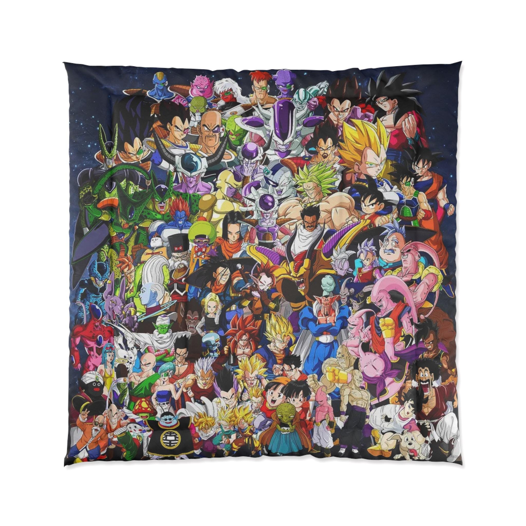 Dragon Ball Z Comforter Cozy Anime Bedding, Perfect for Gamers