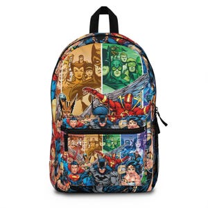 Superhero Comic Backpack, Fun School Bag, Gift for Kids, Comic Con Accessory, Superhero Gift, Retro Design Backpack