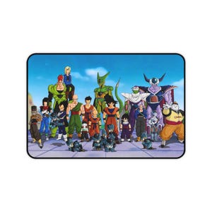 Anime Desk Mat with Iconic Characters, Gaming Accessories, Office Decor, Gift for Collectors, Dragon Ball Z Fans