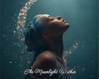 Moon Goddess Art Print | Fantasy Wall Art | Ethereal Digital Download | Celestial Magical Decor