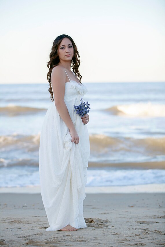 Vintage Beach Empire Waist Wedding Dress