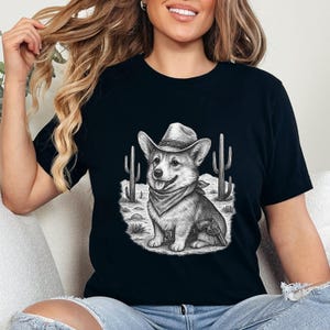 Corgi Vintage Western Shirt, Retro Corgi T-Shirt, Cowboy Sweatshirt, Wild West Corgi Hoodie, Dog Mom Gift Tee, Dogfulness Shirting Corgeek