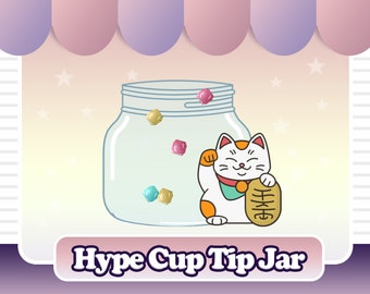 Twitch Hype Cup Tip Jar Animated Cat Neko WEBM StreamElements