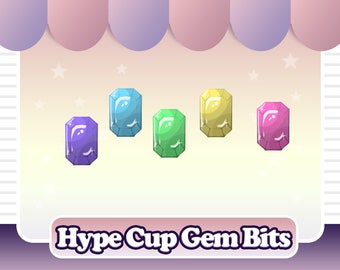 Tip Jar/ Hype Cup Twitch StreamElements Gem Sprite Sheets *Free Jar included*