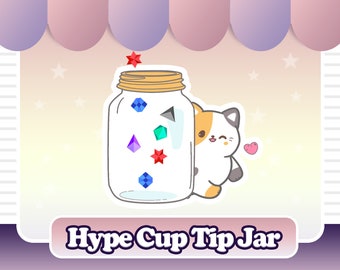 Twitch Hype Cup Tip Jar Kitty Cat