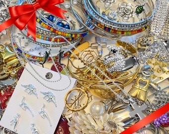Jewelry Lot Mystery Vintage & Modern Costume Jewelry Mix - 1 lb