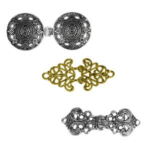 Vintage Style Cloak Clasp – Metal Jacket Clip, Sweater Fastener