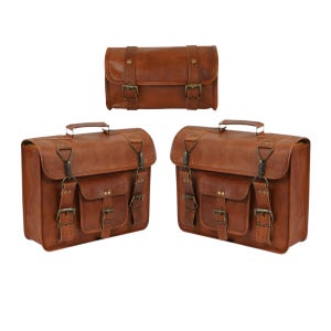 Leder Motorradtasche Satteltasche Leder Seitentasche Ledertaschen 2er-Set Personalisiertes Geschenk