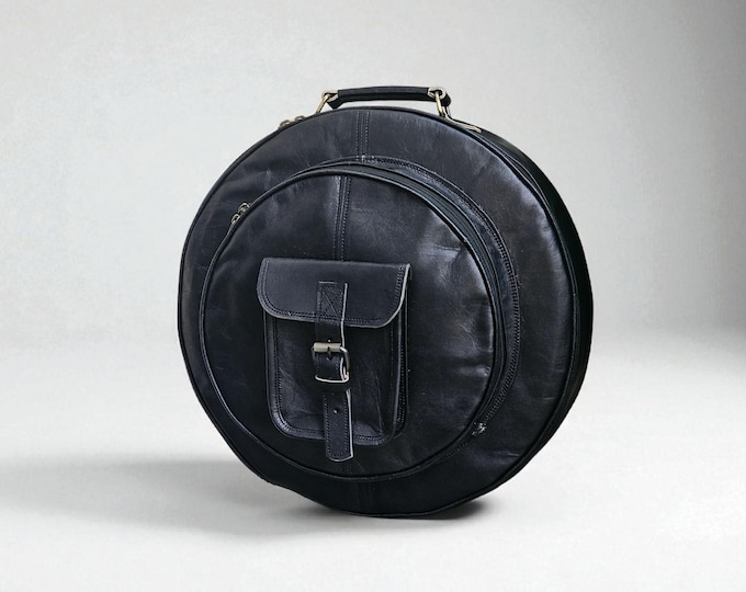 Leather Cymbal Bag | Drum Cymbal Case | Durable Percussion Storage for Drummers