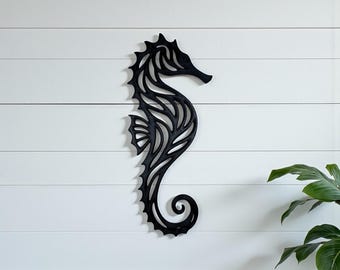 Seahorse Wall Art | Nautical Beach House Decor
