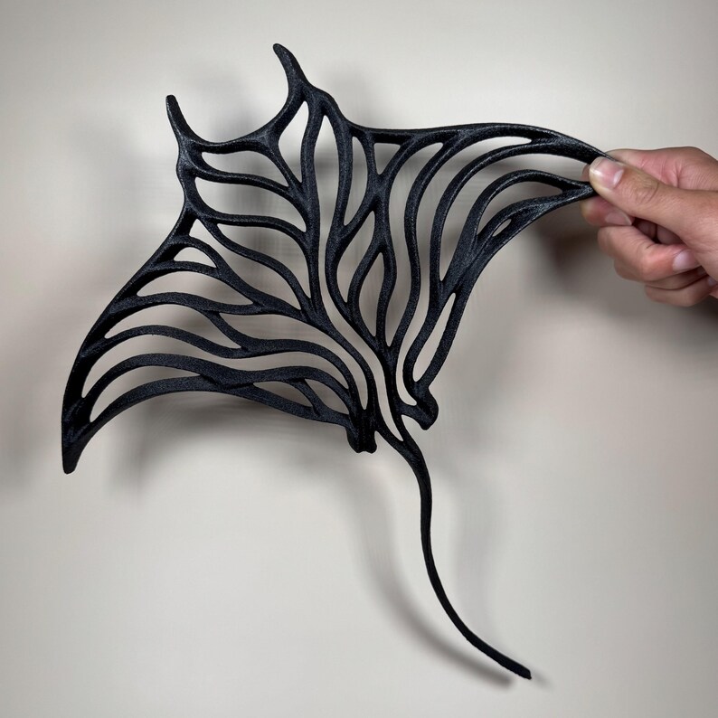 Manta Ray Wall Art | Modern Coastal Beach House Decor - Etsy