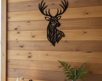 Deer Wall Art | Modern Rustic Cabin Woodland Decor