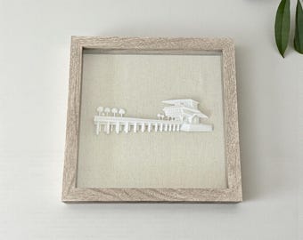 St. Petersburg Pier Shadow Box | Wall Art | Minimalist Decor or Gift