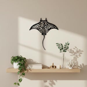 Manta Ray Wall Art | Modern Coastal Beach House Decor