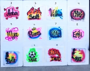 Custom airbrush, graffitihoed, naamshirt, airbrush T-shirt, feestartikelen, custom hoodie, streetwear, basketbal, neonkunst