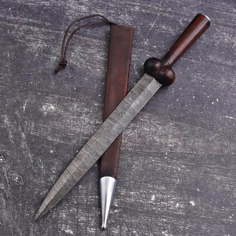 Medieval Rondel Dagger With Rosewood Handle – Classic Knight Style ...