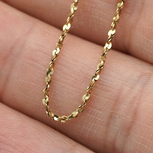 Vintage 14k Gold Twist Chain - 15 Inch