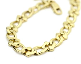 Vintage Italienisches 14k Gelbgold Gliederarmband - 20 cm