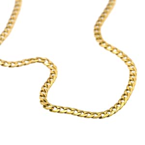 Vintage 14k Yellow Diamond Cut Curb Link  Chain 22&quot; 3mm Wide