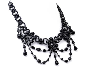 Black Crystal Choker Necklace
