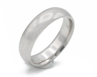 Platinum 6mm Half Round Wedding Band