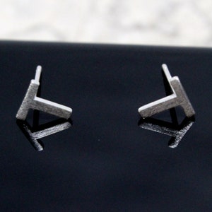 Sterling Silver 925 Initial Stud Earrings Small Letter T Stud Earrings Letter Earrings, Alphabet Earrings