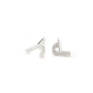 Sterling Silver 925 Initial Stud Earrings Small Letter J Stud Earrings Letter Earrings, Alphabet Earrings