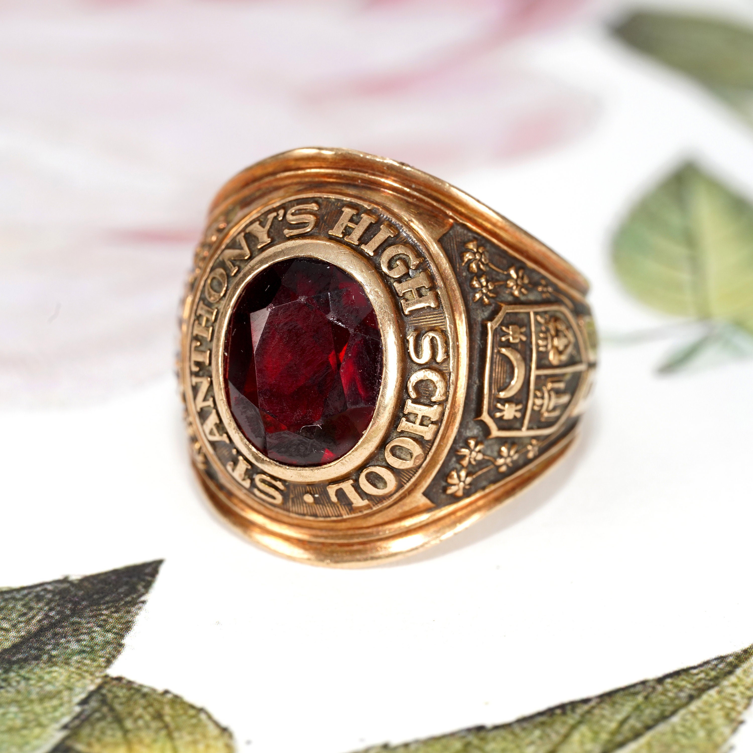 Vintage 10k Gold St. Anthony's High School Ring 1960s, College Ring, Signet Ring - Etsy Vintage 10k Gold St. Anthony's High School Ring 1960s, College Ring, Signet Ring - Etsy