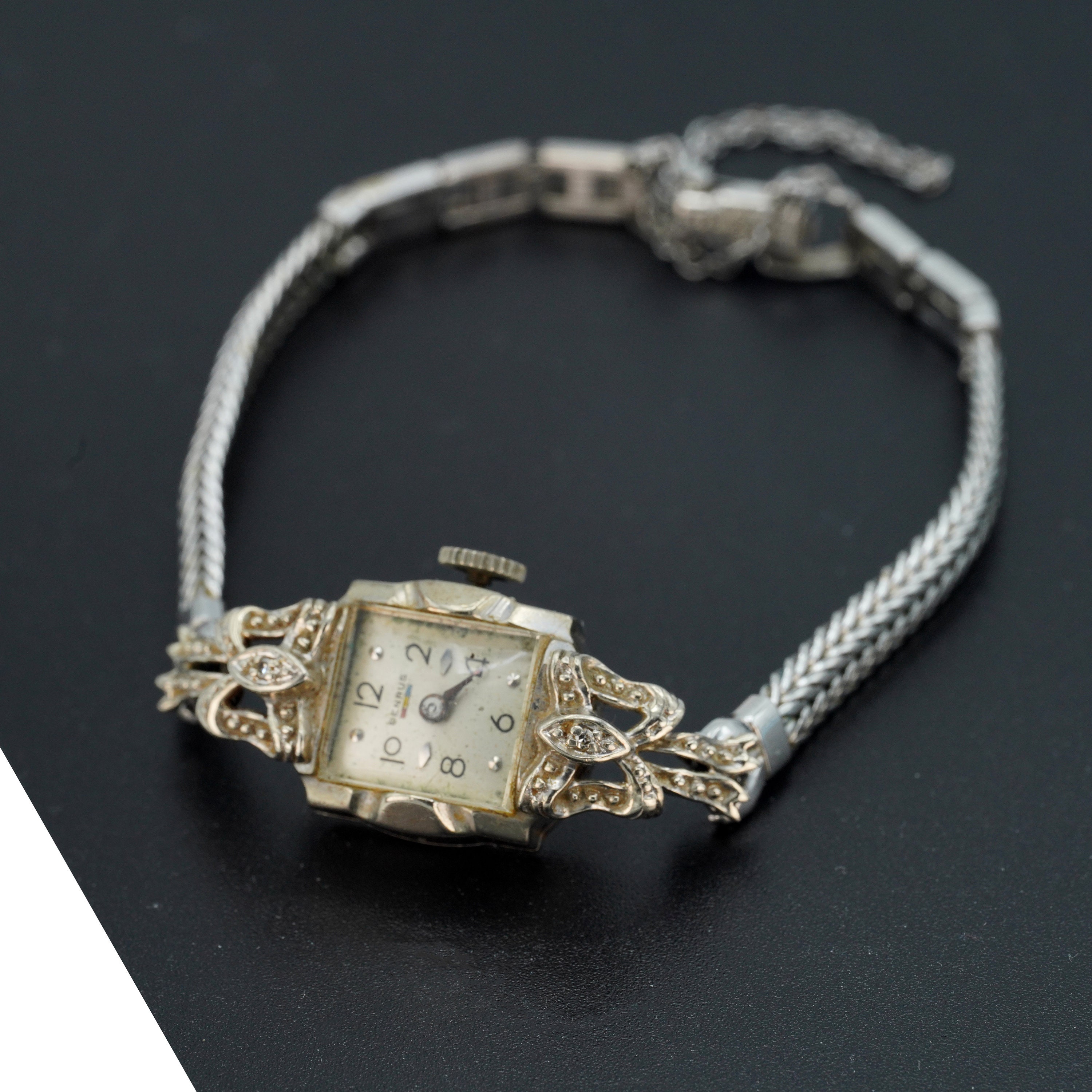 Antique Vintage 14k White Gold Womens Watch Benrus Watch - Etsy