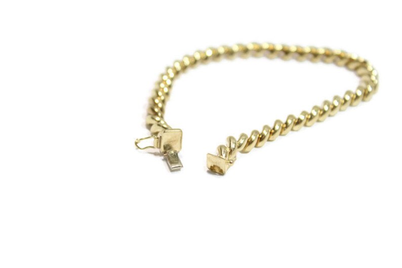 Vintage San Marco Bracelet 14k Yellow Gold Bracelet 7 Etsy