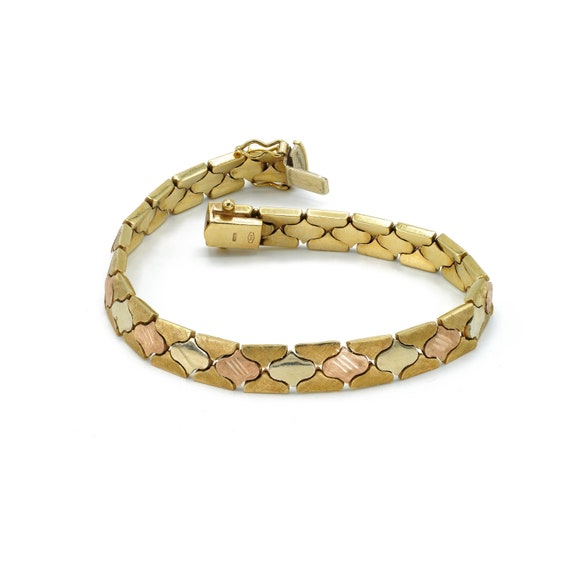 Amazon.com: Men's Italian 14K Two-Tone Gold Satin and Polished Design  Bracelet: Clothing, Shoes & Jewelry