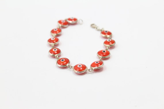 Vintage Evil Eye Bracelet in Sterling Silver 925 … - image 3