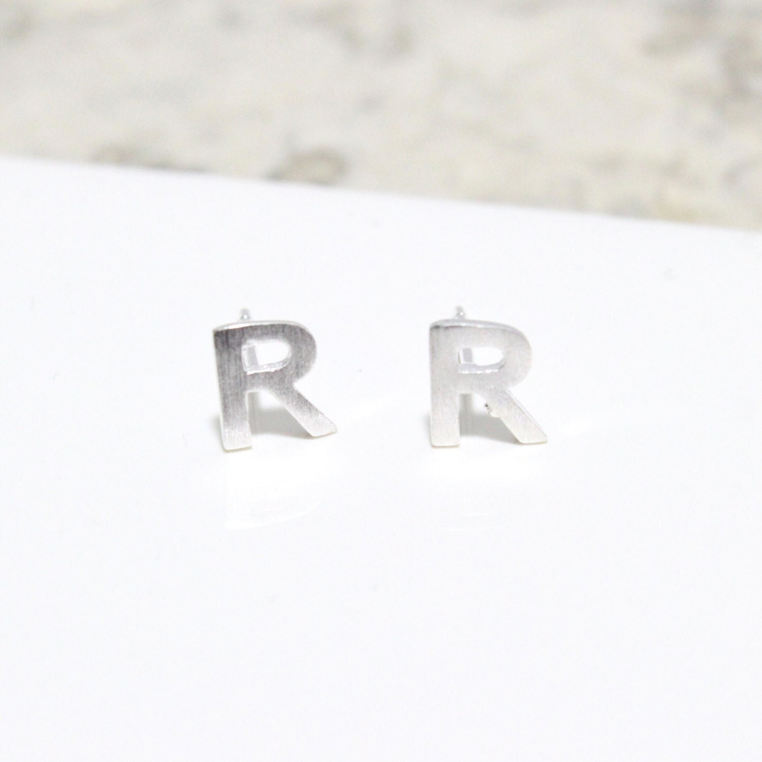 R initial best sale earrings