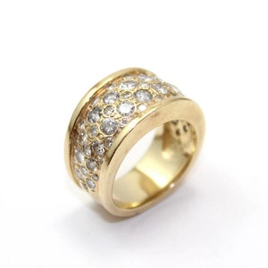 Vintage 14k Gold Diamond Ring Approx. 3 ctw Unisex Size 7