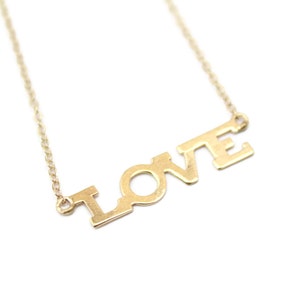 Colar de amor em ouro amarelo maciço 14k