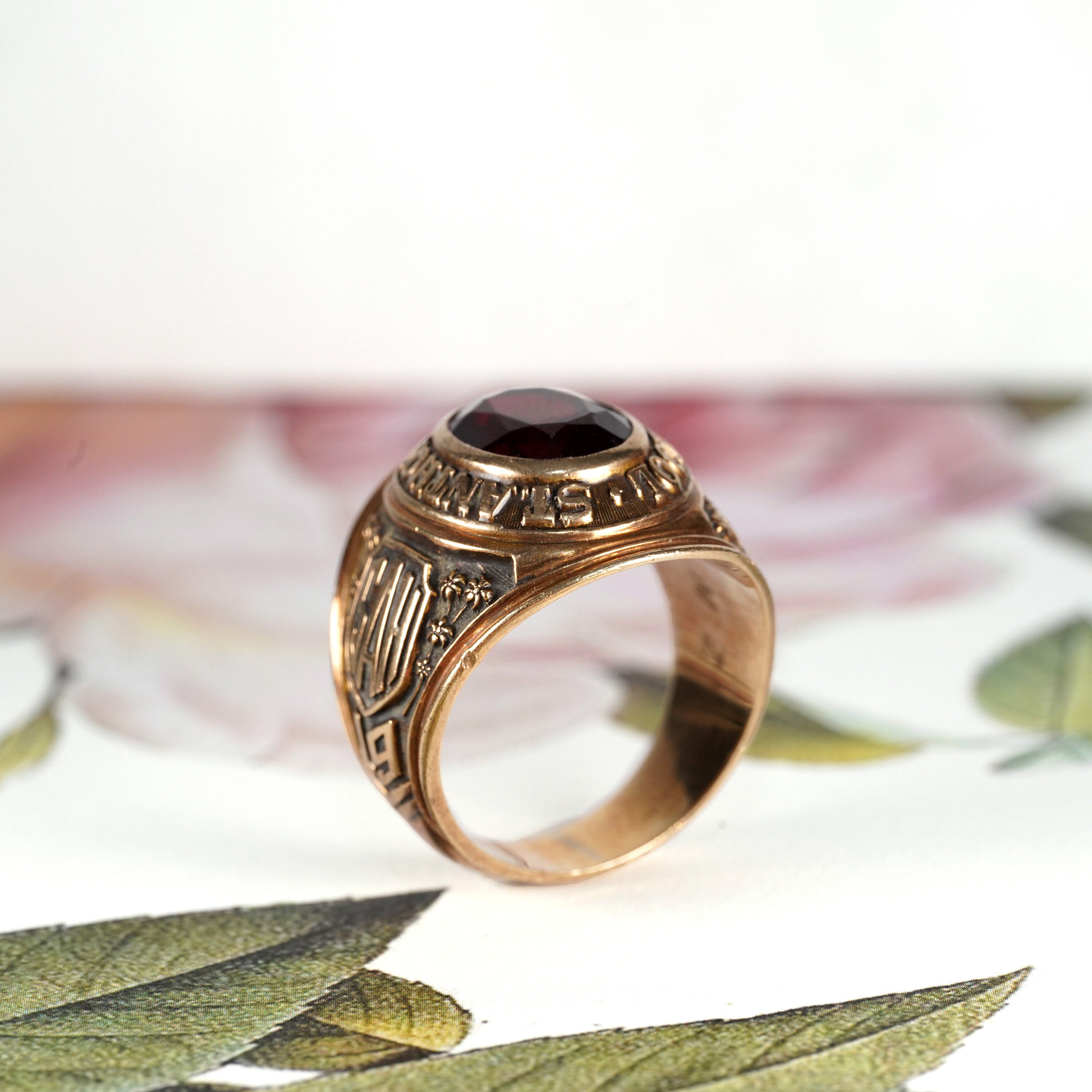 Vintage 10k Gold St. Anthony's High School Ring 1960s Vintage 10k Gold St. Anthony's High School Ring 1960s