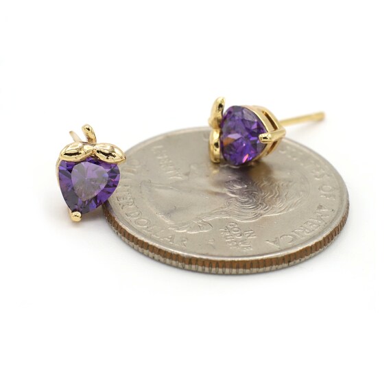 Small amethyst deals stud earrings