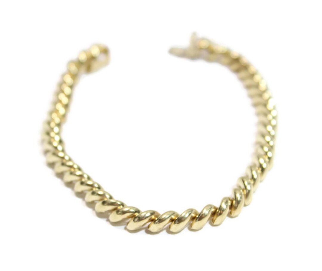 Vintage San Marco Bracelet 14k Yellow Gold Bracelet 7 15.20 Grams Etsy