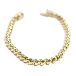 Vintage San Marco Bracelet 14k Yellow Gold Bracelet 7&quot; 15.20 grams