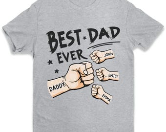Personalized Dad Fist Bump PNG – Custom Family Father's Day Gift (Digital Download)