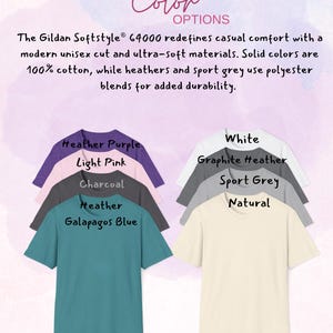 Color options chart showing available shirt colors for Shake It ’Til You Make It coffee graphic t-shirt