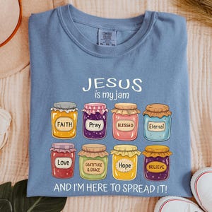 Maglietta cristiana "Gesù è la mia passione", regalo cristiano Comfort Colors®, maglietta di Gesù Cristo, regalo per cristiani, maglietta divertente di Gesù, maglietta regalo per la mamma