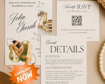 Wedding RSVP Sites Please RSVP Editable Digital Invitation Website Template Online Save the Date Wedding Planning Canva