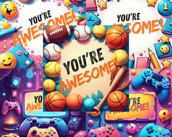 You're Awesome Homework Motivation Reward System PNG Stickers | Classroom Decor, Student Rewards, Behavior Management, Digital Download